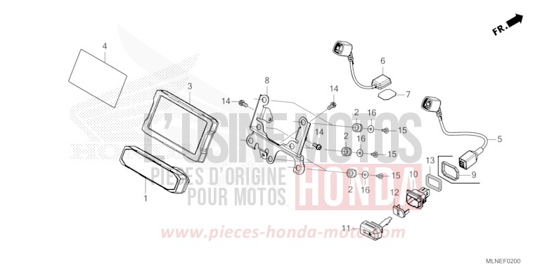 COMPTEUR de Africa Twin PEARL GLARE WHITE (NHB53) 2025